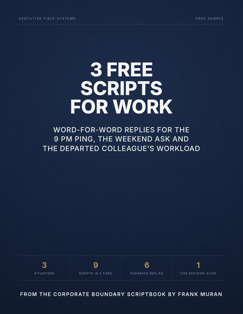 Cover of the free sample: 3 Free Scripts For Work